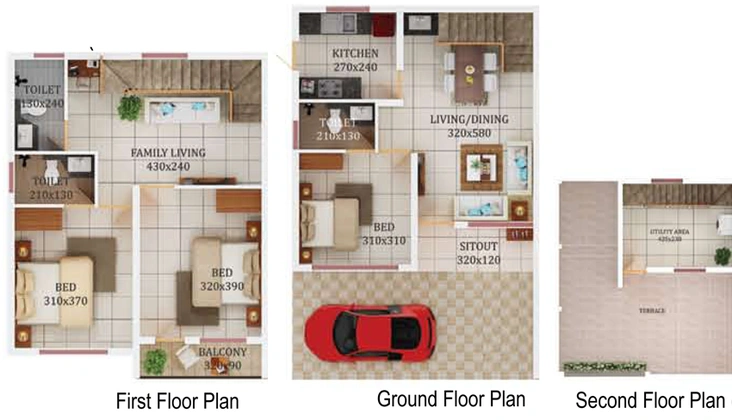 3 BHK House/Villa in Accord Ferry Bay in Edappally, Kochi - Image 539162