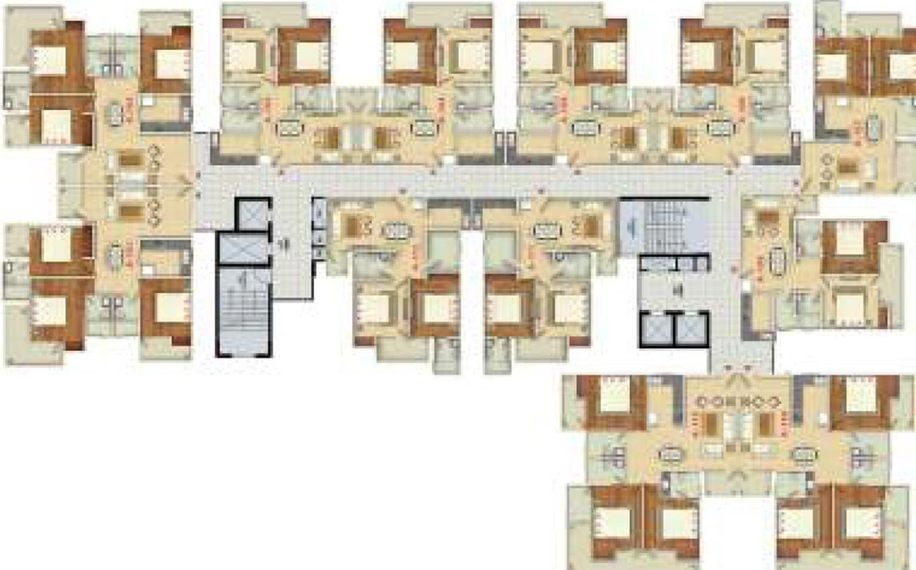 Floor Plan of Oxirich Aero Heights in Indirapuram, Ghaziabad - Image 60124
