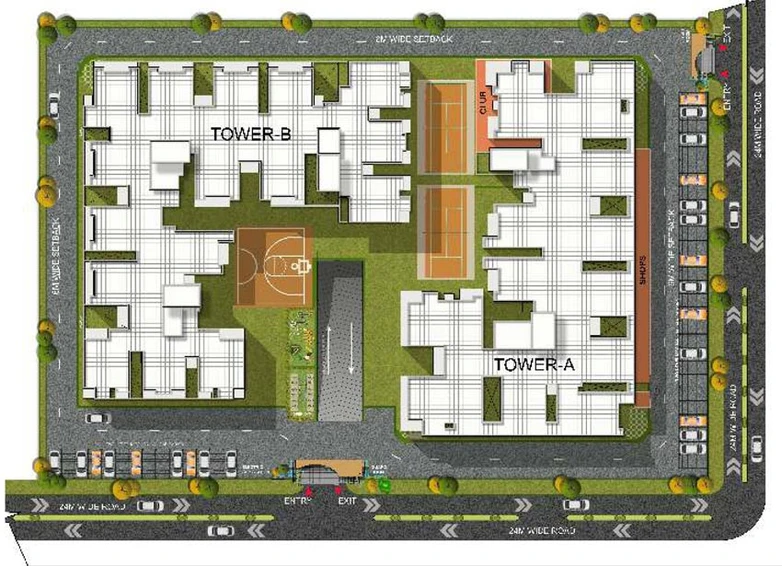 Master Plan of Oxirich Aero Heights in Indirapuram, Ghaziabad - Image 60125