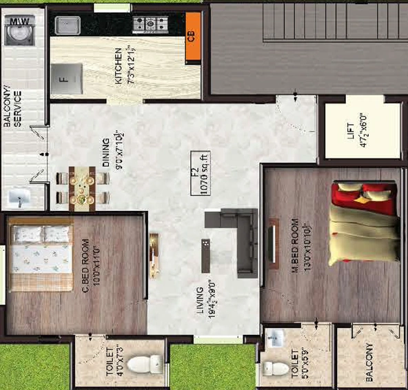 2 BHK Flat in The Nest Gaura in Selaiyur, Chennai - Image 530483