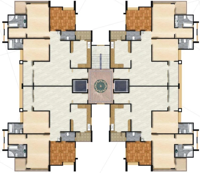 Floor Plan of Niho Marvel in Indirapuram, Ghaziabad - Image 61562