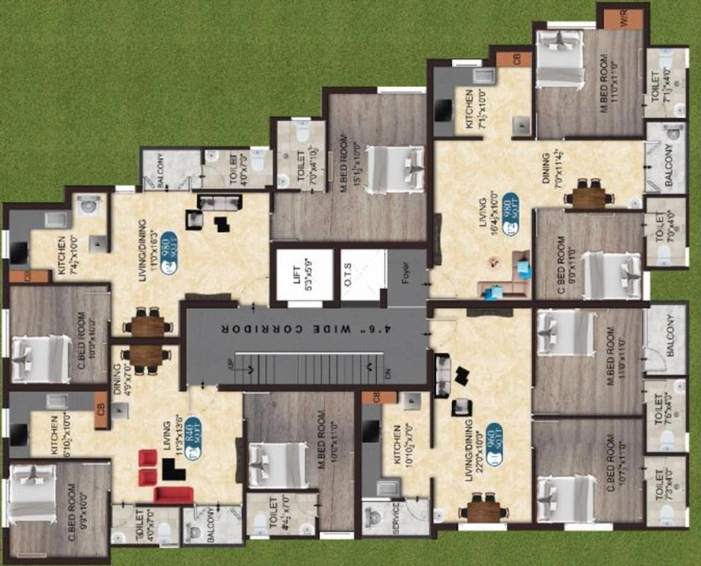 Floor Plan of The Nest Fame in Medavakkam, Chennai - Image 59918