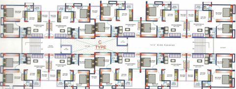 Floor Plan of Haridarshan Kavya Residency in Kolavada, Gandhinagar - Image 65769