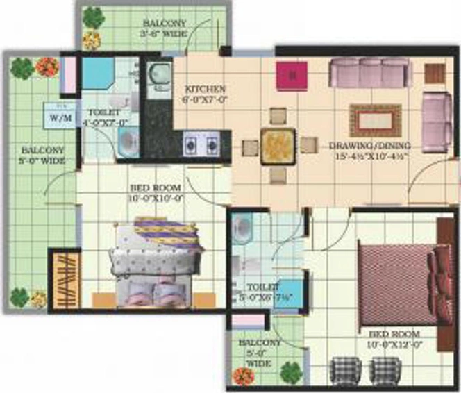 2 BHK Flat in Windsor Premium Tower in Raj Nagar Extension, Ghaziabad - Image 536453