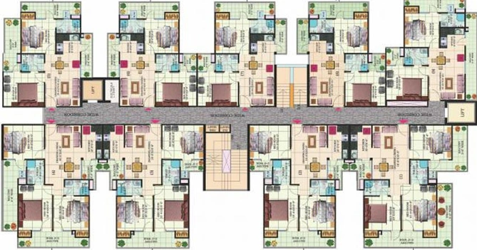 Floor Plan of Windsor Premium Tower in Raj Nagar Extension, Ghaziabad - Image 60748