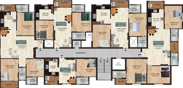 Floor Plan of The Nest Icon in Medavakkam, Chennai - Image 60246