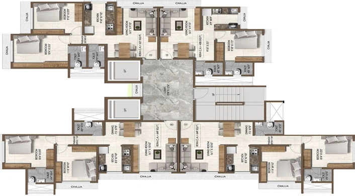 Floor Plan of PCPL Sparsh in Malad West, Mumbai - Image 21488