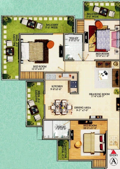 3 BHK Flat in Dhanversha Laurel Next in Raj Nagar Extension, Ghaziabad - Image 620777