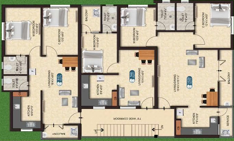 Floor Plan of The Nest Elite in Sholinganallur, Chennai - Image 60262