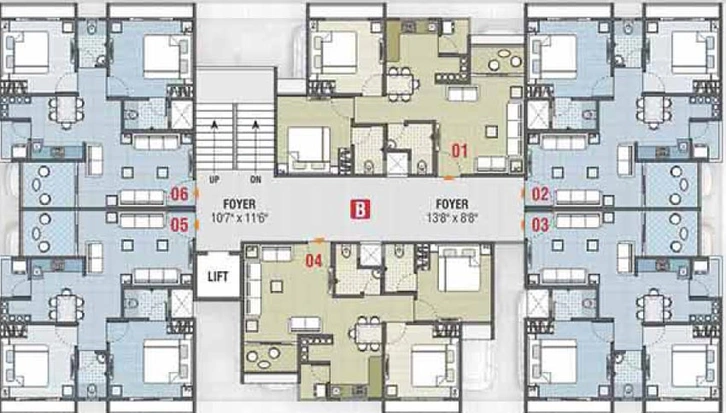 Floor Plan of Dreams Siddheswari Greens in Pethapur, Gandhinagar - Image 65235