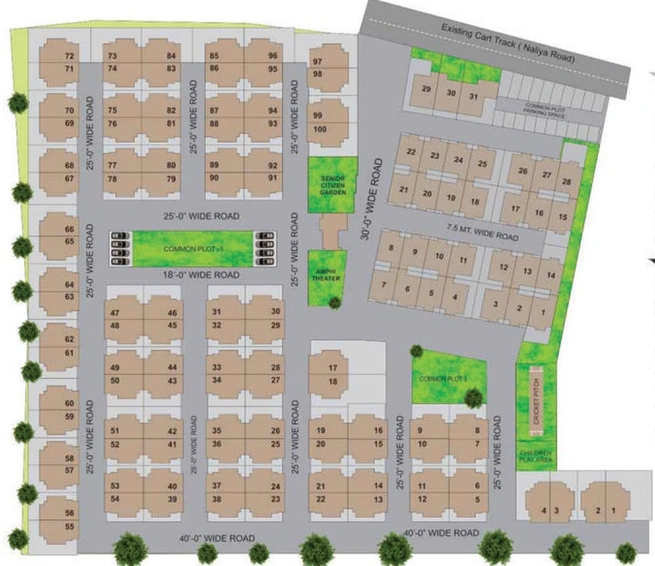 Master Plan of Gopi Vraj Residency in Dahegam, Gandhinagar - Image 65073