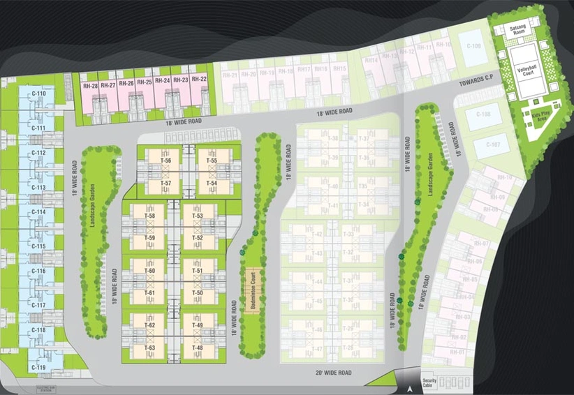 Master Plan of Amba Township Villas in Adalaj, Gandhinagar - Image 65363