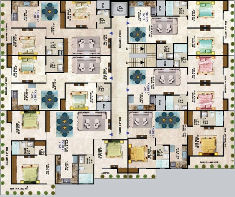 Floor Plan of Freedom Nikunj Paradise in Lal Kuan, Ghaziabad - Image 60768
