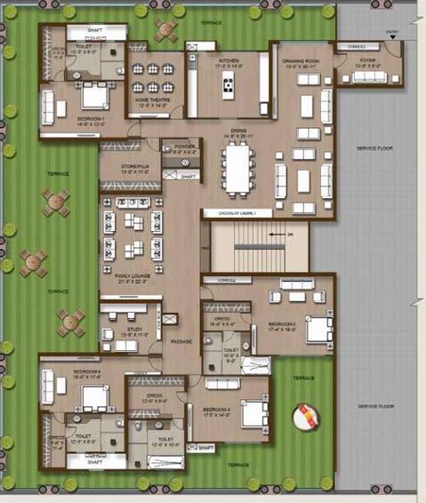 4 BHK Penthouse in Attalika - Ramprastha Greens in Vaishali, Ghaziabad - Image 538553