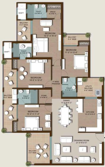 4 BHK Flat in Attalika - Ramprastha Greens in Vaishali, Ghaziabad - Image 538551