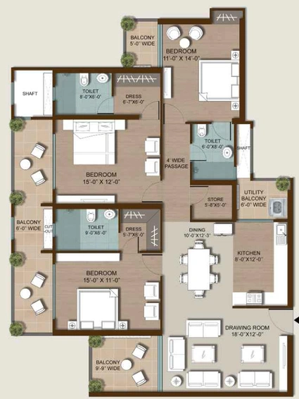 3 BHK Flat in Attalika - Ramprastha Greens in Vaishali, Ghaziabad - Image 538550