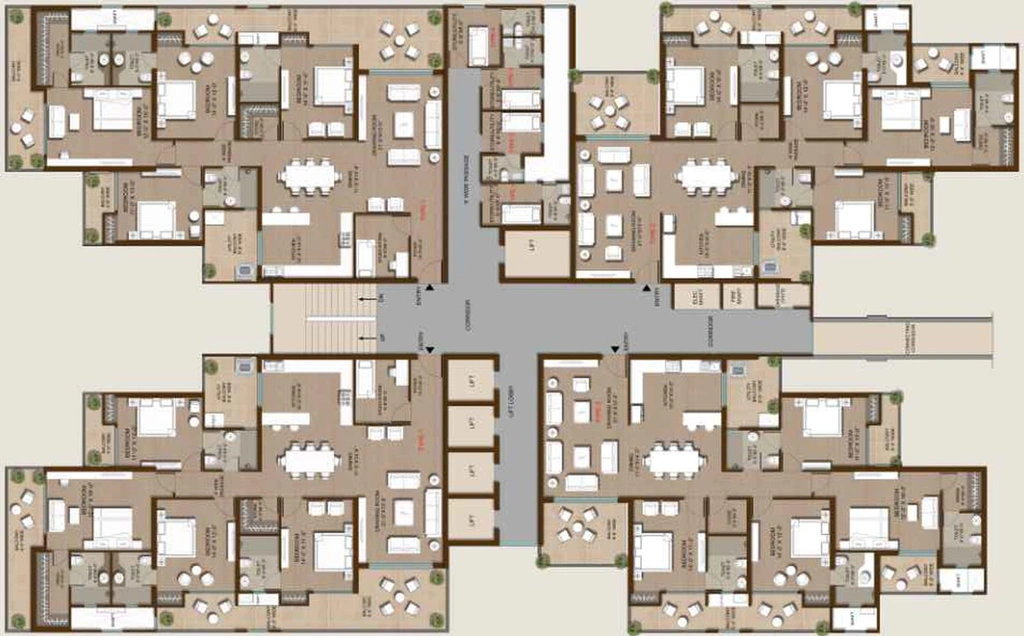 Floor Plan of Attalika - Ramprastha Greens in Vaishali, Ghaziabad - Image 61269
