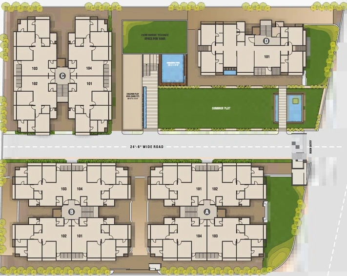 Master Plan of Uma Mahalaxmi Royal Palace in Kudasan, Gandhinagar - Image 63533