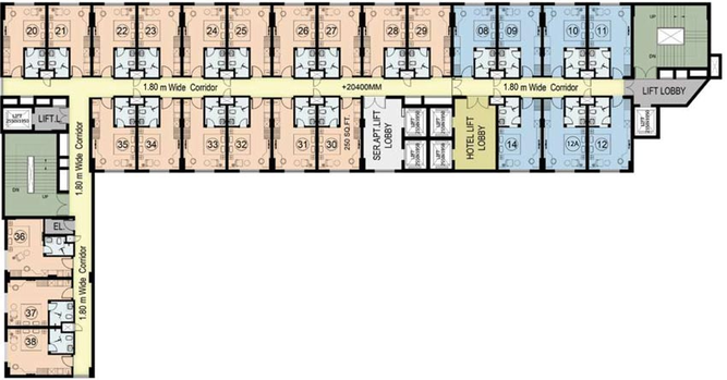 Floor Plan of Galaxy Sawasdee Centre in Vasundhara, Ghaziabad - Image 62561