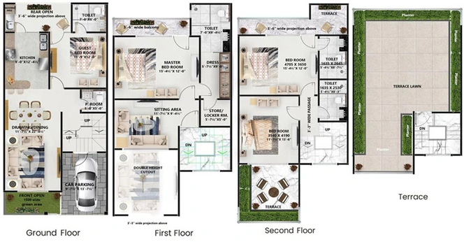 4 BHK House/Villa in Vaikuntam Vilasaa in Raj Nagar Extension, Ghaziabad - Image 534118