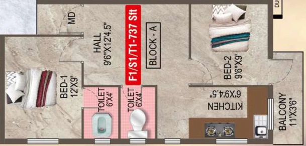 2 BHK Flat in Crest Shine in Anakaputhur, Chennai - Image 534482