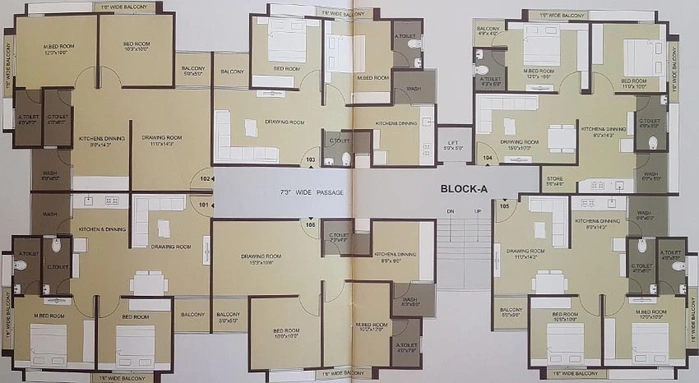 Floor Plan of Shreeji River Greens in Pethapur, Gandhinagar - Image 65252