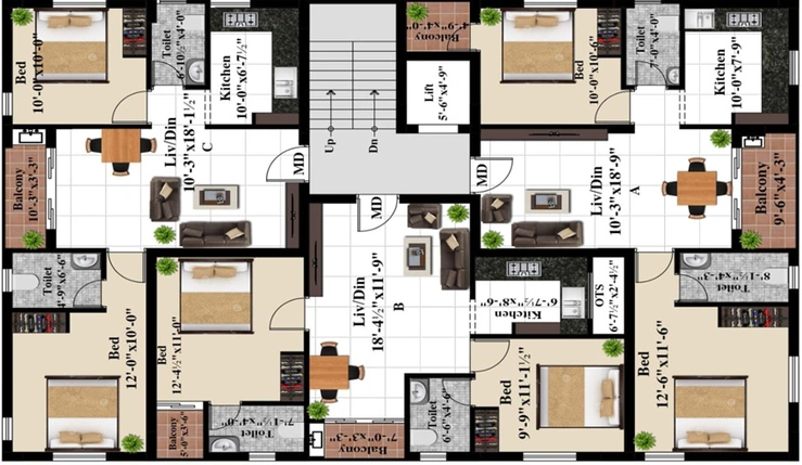 Floor Plan of AV Swarnam in Madipakkam, Chennai - Image 60061