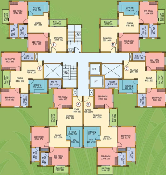Floor Plan of ABAD Silver Dew in Kalamassery, Kochi - Image 61228