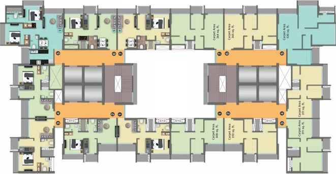 Floor Plan of Stans 95 West in Malad West, Mumbai - Image 90573