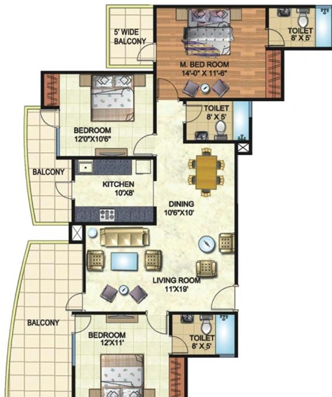 3 BHK Flat in Angel Mercury in Indirapuram, Ghaziabad - Image 534419