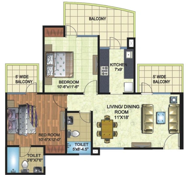 2 BHK Flat in Angel Mercury in Indirapuram, Ghaziabad - Image 534417