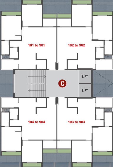 Floor Plan of Uma Sanskrutam in Pethapur, Gandhinagar - Image 65279