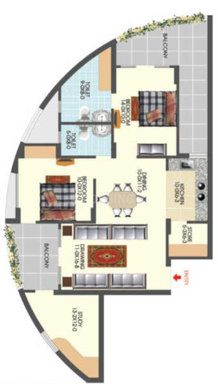 3 BHK Flat in Apex Acacia Valley in Vaishali, Ghaziabad - Image 534468
