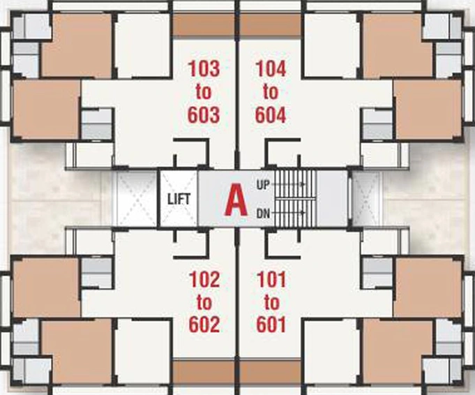 Floor Plan of Mahalaxmi Shlok in Pethapur, Gandhinagar - Image 64592