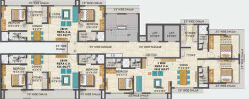 Floor Plan of Vardhan Royale in Malad East, Mumbai - Image 21546