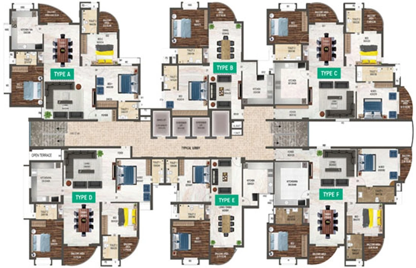 Floor Plan of Kent Palm Grove 2 in Kaloor, Kochi - Image 61284