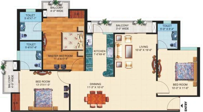 3 BHK Flat in Paramount Symphony in Crossings Republik, Ghaziabad - Image 548121