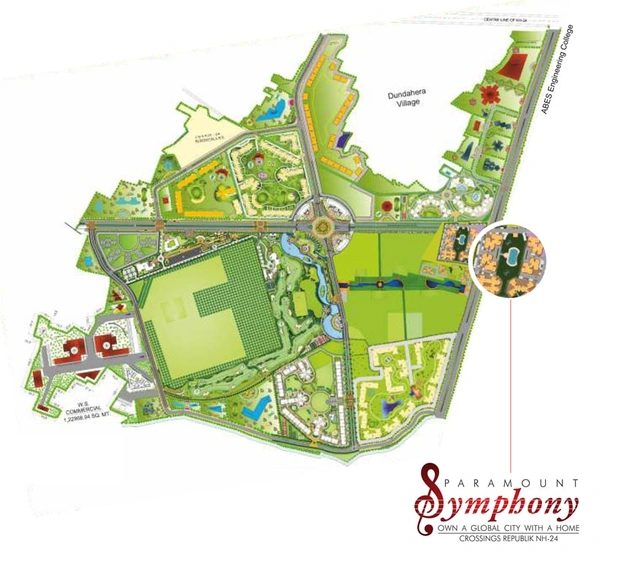 Master Plan of Paramount Symphony in Crossings Republik, Ghaziabad - Image 63150