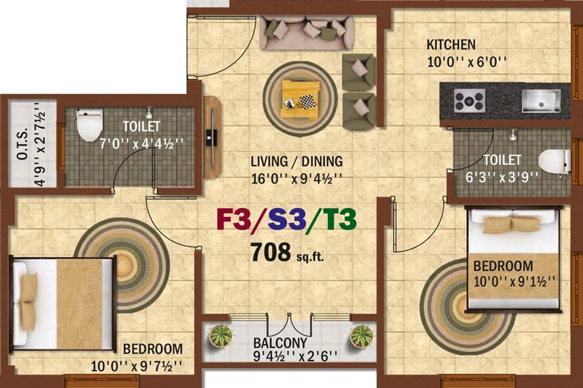 2 BHK Flat in KVR Sree Kamalam in Ambattur, Chennai - Image 535154