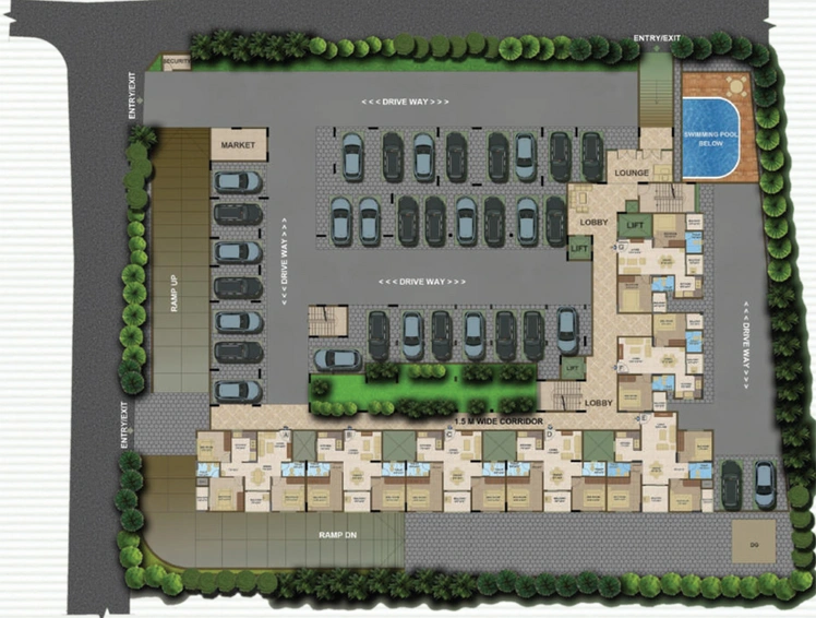 Master Plan of Sowparnika Atrium in Edappally, Kochi - Image 61489