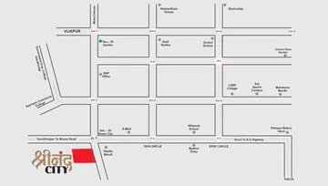 Location of SK Shreenand City - Image 65489