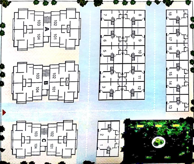 Master Plan of Aakar Aangan Residency in Vavol, Gandhinagar - Image 63840