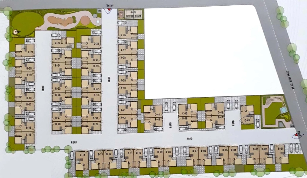 Master Plan of Tulsi Bungalow in Vavol, Gandhinagar - Image 63782