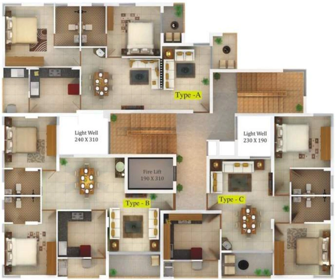 Floor Plan of Accord Scholar Avenue in Kalamassery, Kochi - Image 61358