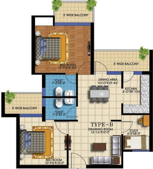 2.5 BHK Flat in Ekdant Dronagiri in Vasundhara, Ghaziabad - Image 536792
