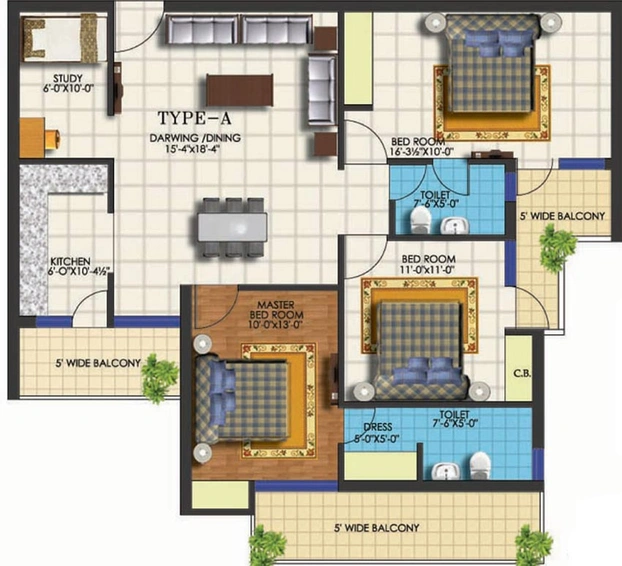 3.5 BHK Flat in Ekdant Dronagiri in Vasundhara, Ghaziabad - Image 536795