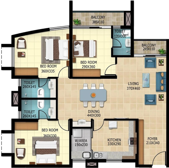 3 BHK Flat in Nanma Castle Rock in Vyttila, Kochi - Image 537980