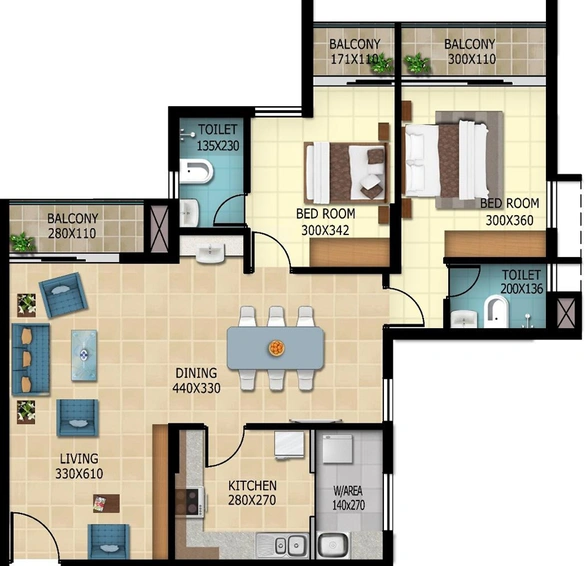 2 BHK Flat in Nanma Castle Rock in Vyttila, Kochi - Image 537979