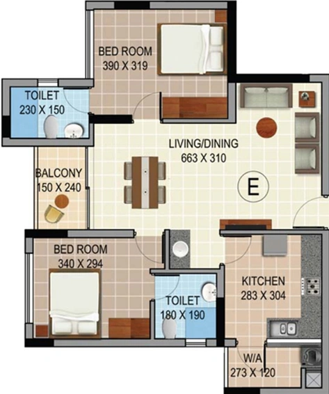 2 BHK Flat in National Signature in Cheranalloor, Kochi - Image 537927