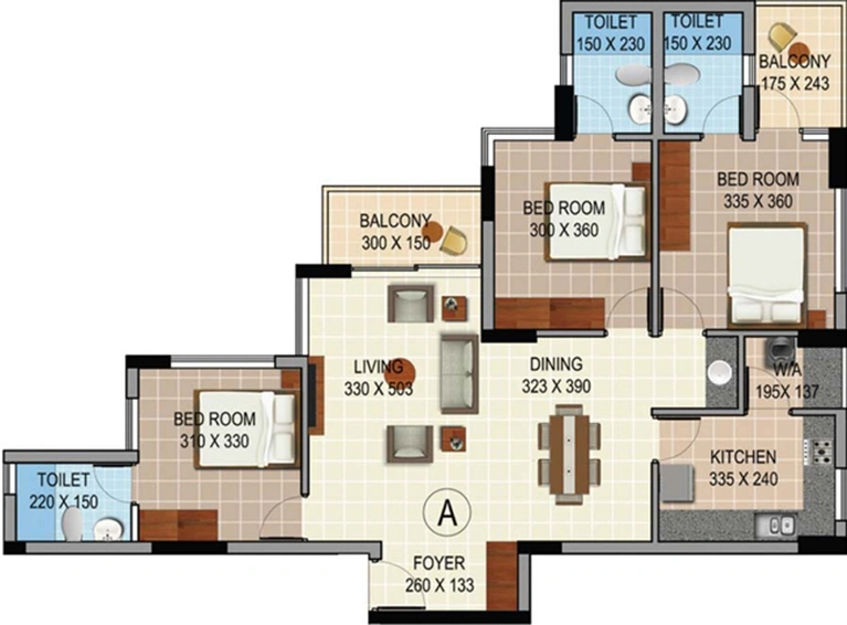 3 BHK Flat in National Signature in Cheranalloor, Kochi - Image 537929